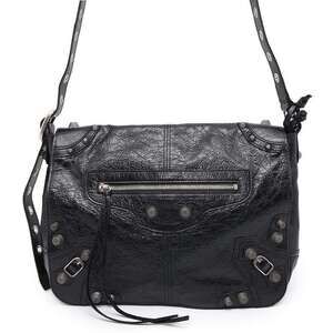 Balenciaga Le Cagole Leather Shoulder Bag Black AirPods Pro Case